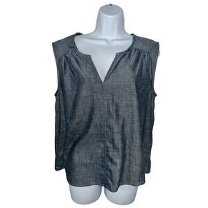 NWT Patagonia Chambray Top – Size M – Navy Blue